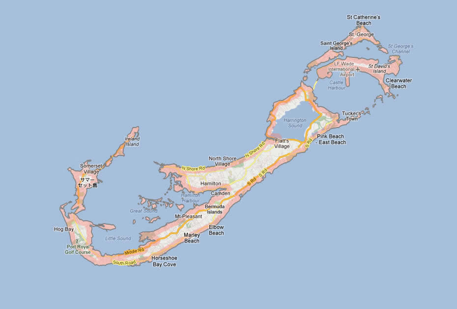 Country karte von Bermuda